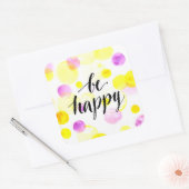 Wees blij 2 vierkante sticker (Envelop)