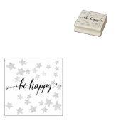 Wees blij 3 rubberstempel (Gestempeld)