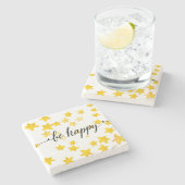 Wees blij 3 stenen onderzetter (Zijkant)