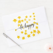 Wees blij 3 vierkante sticker (Envelop)