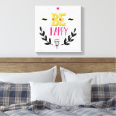 Wees blij 4 canvas afdruk (Insitu (Slaapkamer))