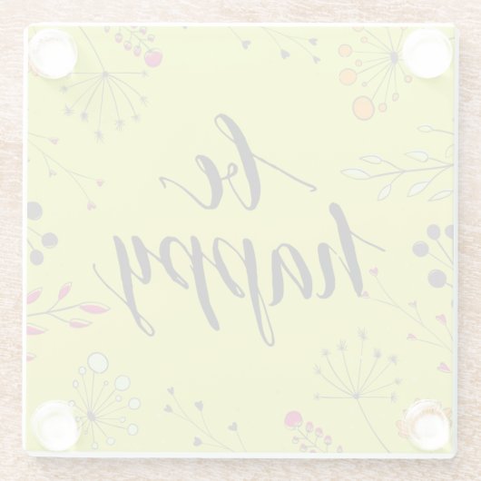 Wees blij 5 glazen onderzetter (Achterkant)