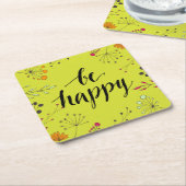 Wees blij 5 kartonnen onderzetters (Schuin)