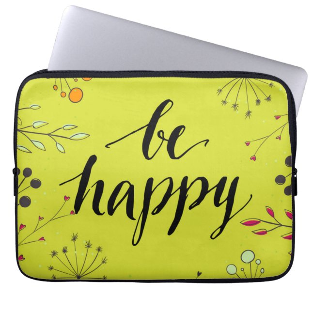 Wees blij 5 laptop sleeve (Voorkant)