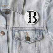 Wees blij (aan de binnenkant...zwart) ronde button 5,7 cm (In situ)