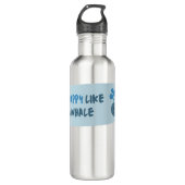 Wees blij als een walvis Schattigee walvis Waterfles (Voorkant)