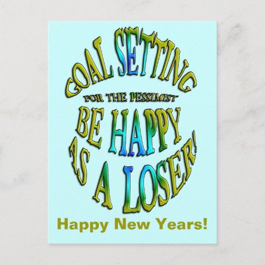 Wees blij als Loser Feestdagenkaart (Voorkant)