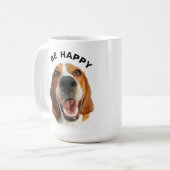 Wees blij beagle koffiemok (Voorkant links)