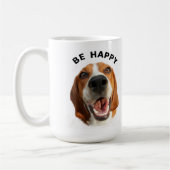 Wees blij beagle koffiemok (Links)