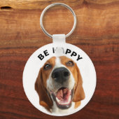 Wees blij beagle sleutelhanger (Voorkant)