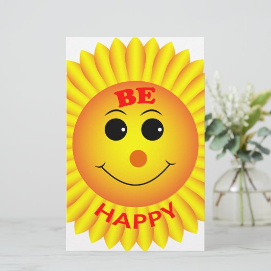 Wees blij briefpapier (Staand voorkant)