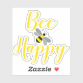 Wees blij Bumble Bee | Custom Cut Vinyl Sticker (Vel)