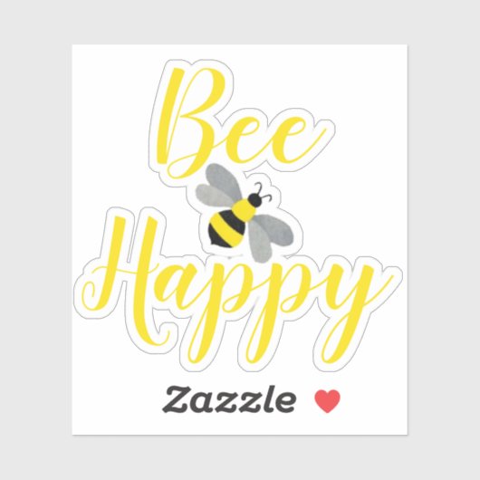 Wees blij Bumble Bee | Custom Cut Vinyl Sticker (Vel)