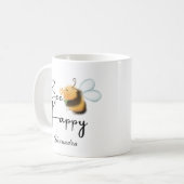 Wees blij cartoon bij Cutom Koffiemok (Voorkant links)