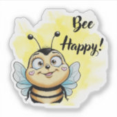 Wees blij! Cartoon bij Sticker (Voorkant)