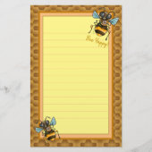 Wees blij! Cute Honey Bee Briefpapier (Voorkant)