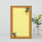Wees blij! Cute Honey Bee Briefpapier (Staand voorkant)