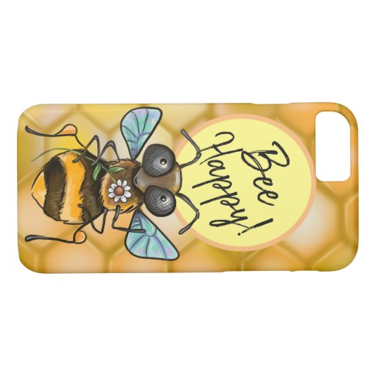 Wees blij! Cute Honey Bee Case-Mate iPhone Case (Achterkant (Horizontaal))