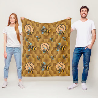 Wees blij! Cute Honey Bee Fleece Deken