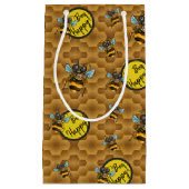 Wees blij! Cute Honey Bee Gift Bag Klein Cadeauzakje (Voorkant)