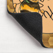 Wees blij! Cute Honey Bee Muismat (Hoek)