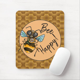 Wees blij! Cute Honey Bee Muismat