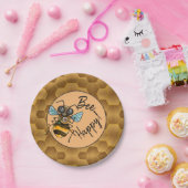 Wees blij! Cute Honey Bee Papieren Bordje (Feest)