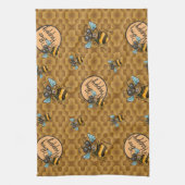 Wees blij! Cute Honey Bee Theedoek (Verticaal)