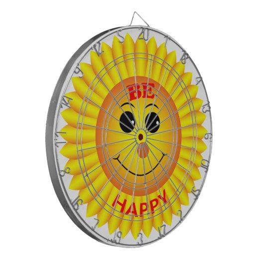 Wees blij dartbord (Voorkant Links)