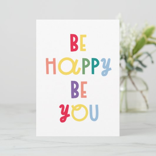 Wees blij dat je bent kaart (Staand voorkant)