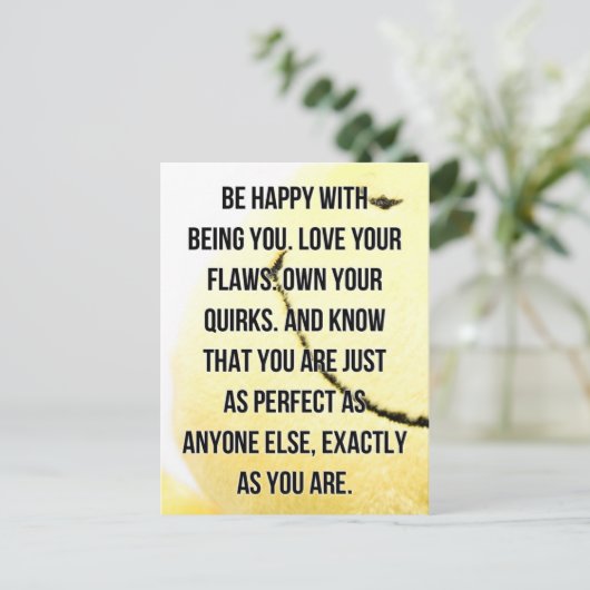 Wees blij dat je een prijsopgave hebt briefkaart (Staand voorkant)