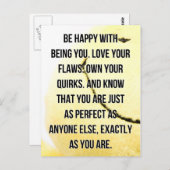 Wees blij dat je een prijsopgave hebt briefkaart (Voorkant / Achterkant)