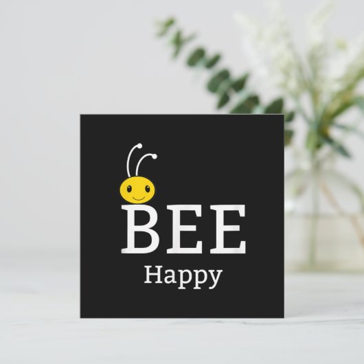 Wees blij dat je jezelf bent | Funny Bee Lover Gif Feestdagenkaart (Staand voorkant)