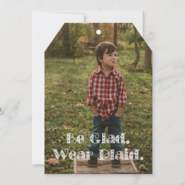 Wees blij. Draag Vakantiekaart Feestdagenkaart