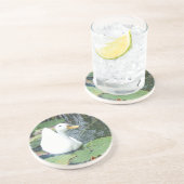 Wees blij Duck Zandsteen Onderzetter (Zijkant)