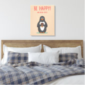 Wees blij en Drink koffie Canvas Afdruk (Insitu (Slaapkamer))