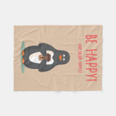 Wees blij en Drink koffie Fleece Deken (Voorkant (Horizontaal))