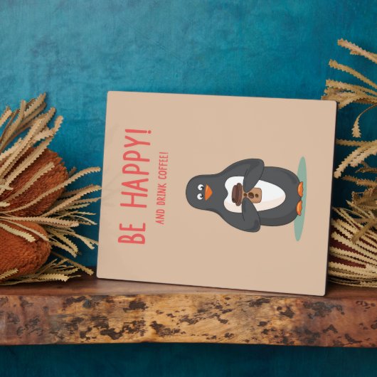 Wees blij en Drink koffie Fotoplaat (Zijkant)