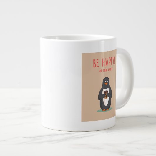 Wees blij en Drink koffie Grote Koffiekop (Voorkant rechts)