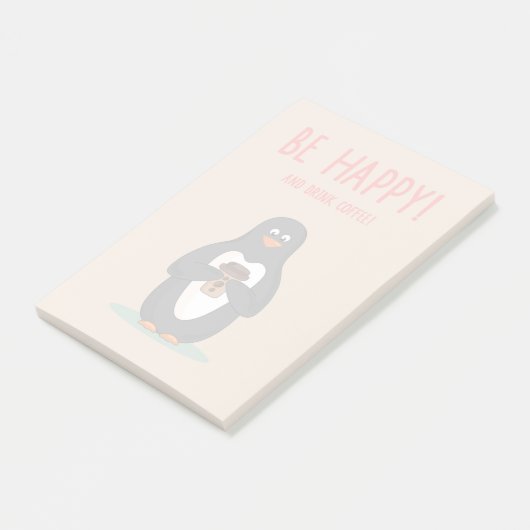 Wees blij en Drink koffie Post-it® Notes (Schuin)