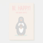 Wees blij en Drink koffie Post-it® Notes (Voorkant)