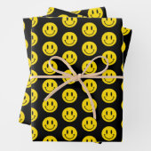 Wees blij Grinning Face Grappig Elke achtergrondkl Inpakpapier Vel (In situ)