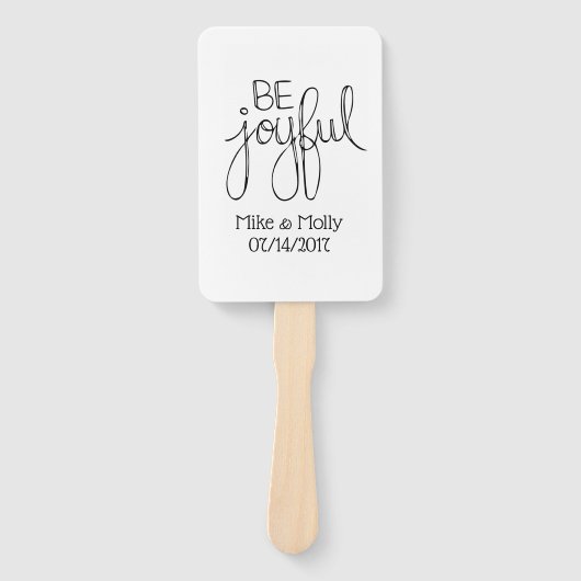 Wees blij handwaaier (Voorkant)