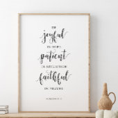 Wees blij in Hope Patient, Romans 12:12 Poster