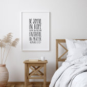 Wees blij in Hope Patient, Romans 12:12 Poster