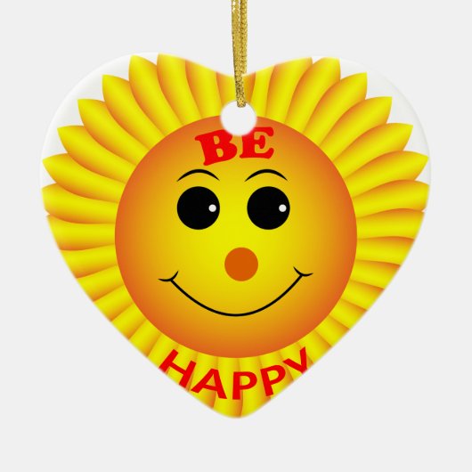 Wees blij keramisch ornament (Voorkant)