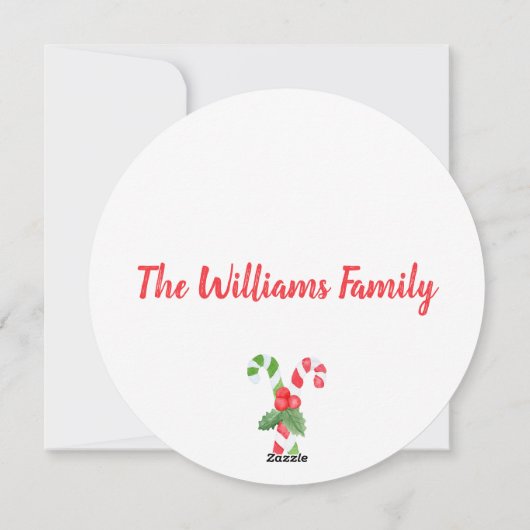 Wees blij | Kerstmis op snoepsuikerriet van de Wat Feestdagenkaart (Achterkant)