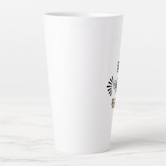 Wees blij |  Kleuren Honingbij Latte Mok (Voorkant)