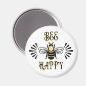 Wees blij |  Kleuren Honingbij Magneet (Voorkant / Achterkant)