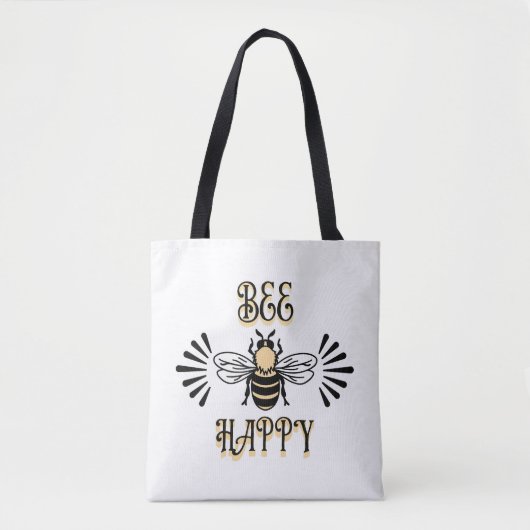 Wees blij | Kleuren Honingbij Tote Bag (Voorkant)